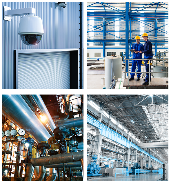 Industrial security services including perimeter cameras, access control, and monitoring in Philadelphia