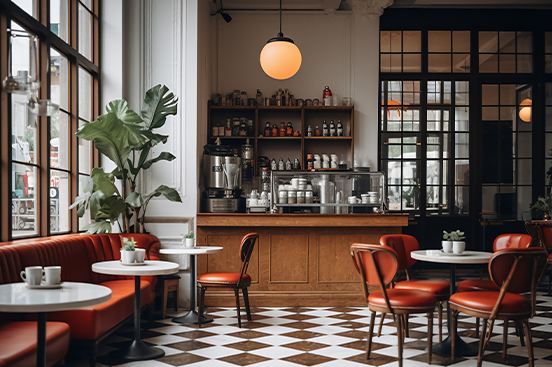 Surveillance camera installed at a Greater Philadelphia restaurant by Girsh Alarm