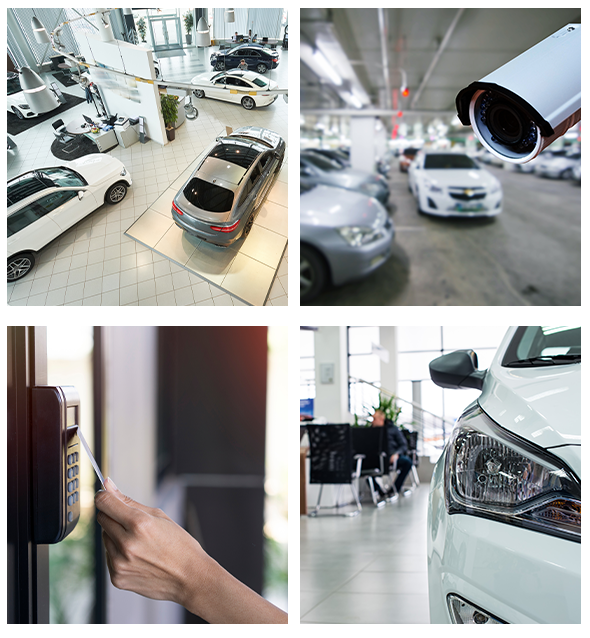 Dealership security services including lot surveillance, access control, and alarm monitoring in Philadelphia